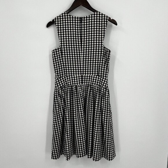 Vince Camuto Black & White Polka Dot Sleeveless Dress Size 4 - Picture 2 of 5